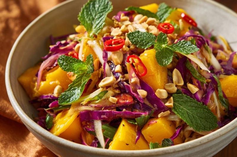 Knackiger Mango-Krautsalat (Nie wieder wässriger Kohl!)