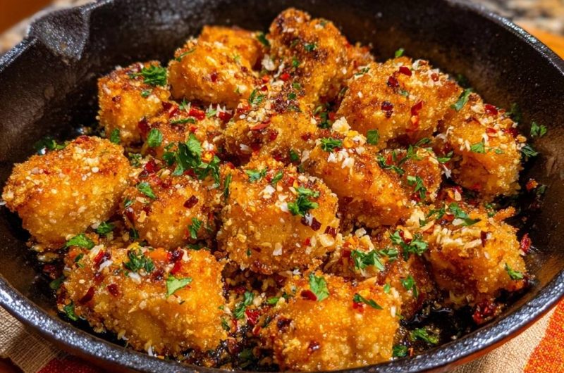 Knusprige Chili-Tofu-Würfel