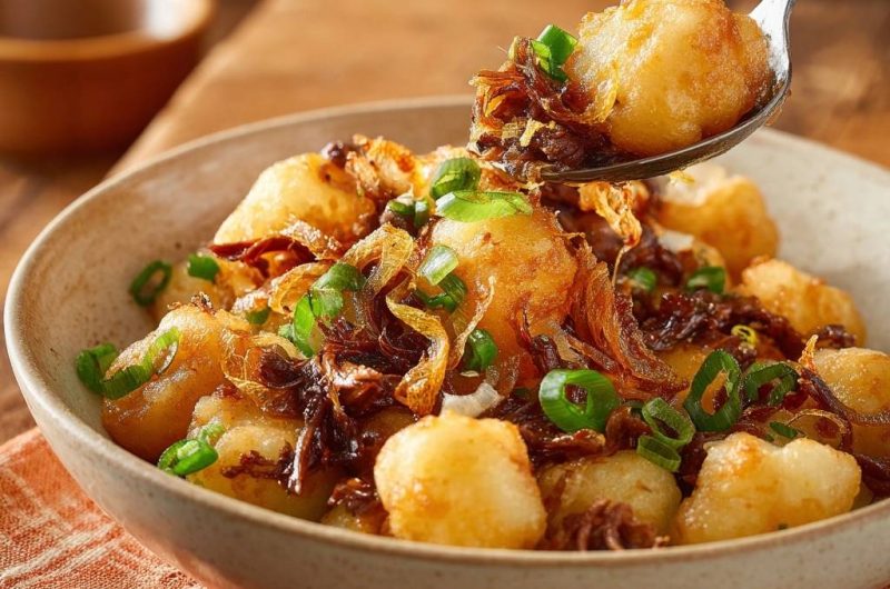 Knusprige Kartoffelbällchen mit Frühlingszwiebeln