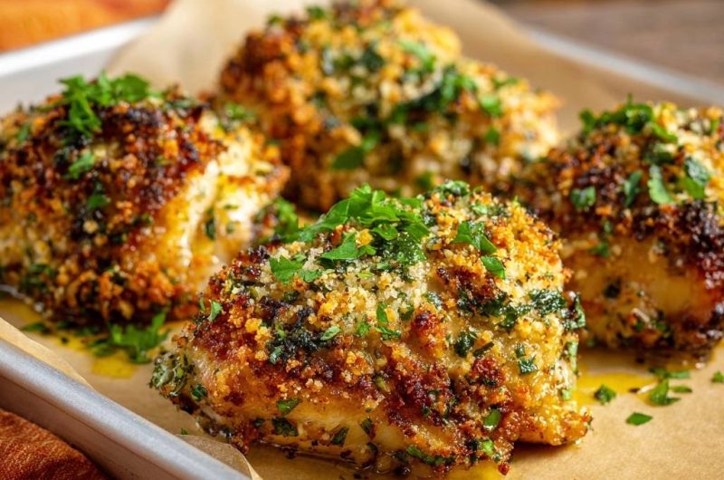 Knusprige Kräuterhähnchenschenkel