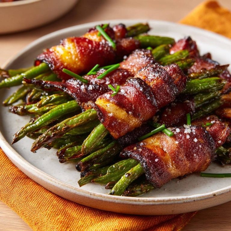 Knusprige Speck-umwickelte Grüne Bohnen (Nie wieder weicher Speck!)