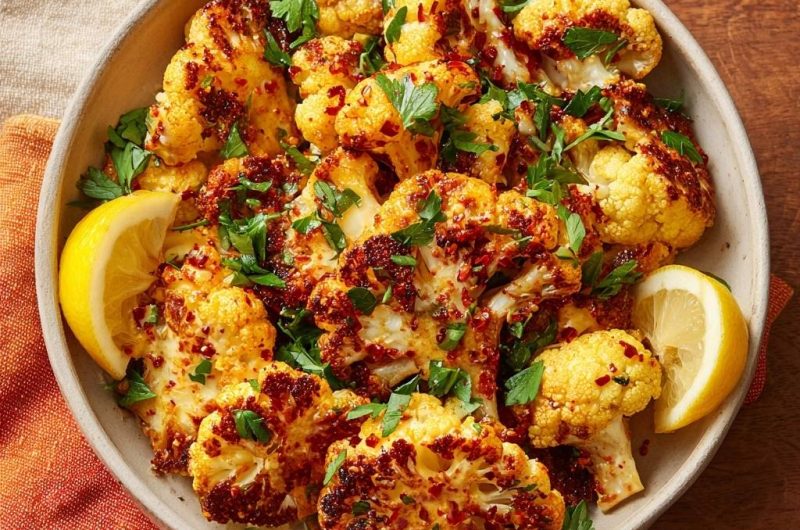 Knuspriger Paprika-Blütenkohl mit Zitrone (Nie wieder matschig!)