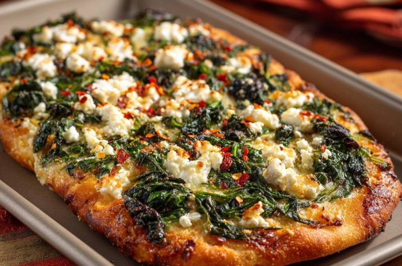Knuspriger Spinat-Feta-Fladen