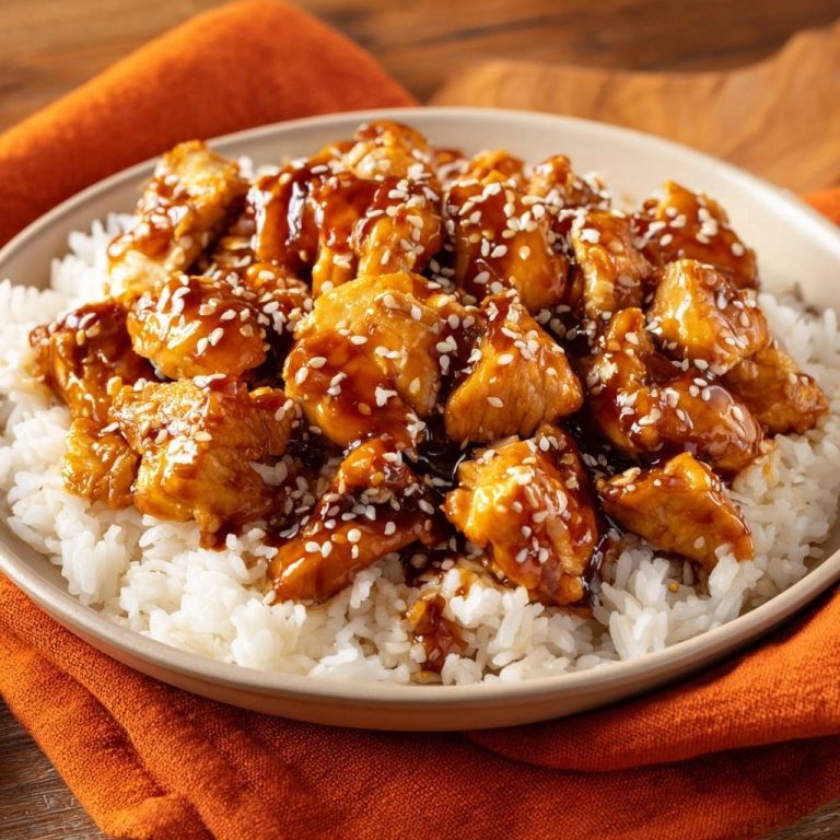 Knuspriges Sesam-Hähnchen auf Reis: Saftig & Knusprig