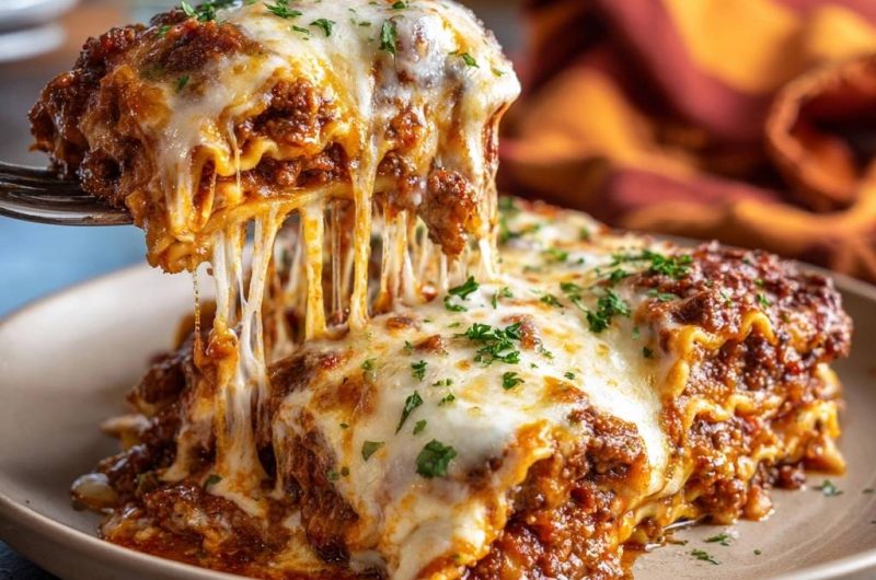 Perfekte Hackfleisch-Lasagne (Nie wieder matschige Nudeln!)