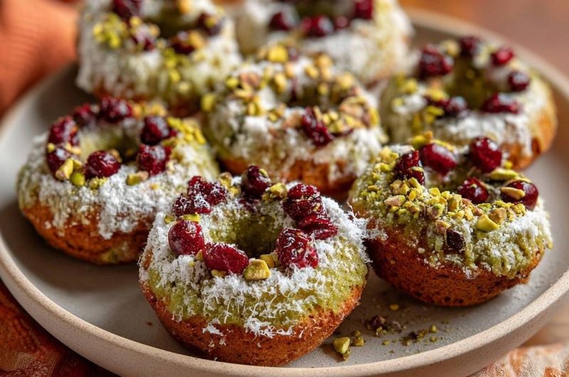 Pistazien-Cranberry-Donuts (Garantiert jedes Mal fluffig)