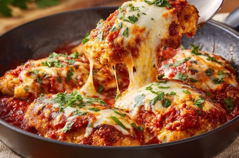 Saftiges Hähnchen Parmesan