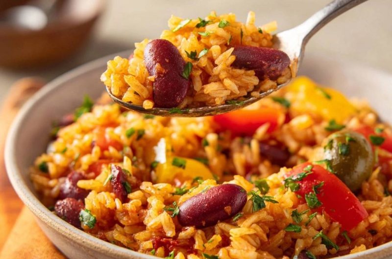 Spanischer Bohnenreis mit Paprika