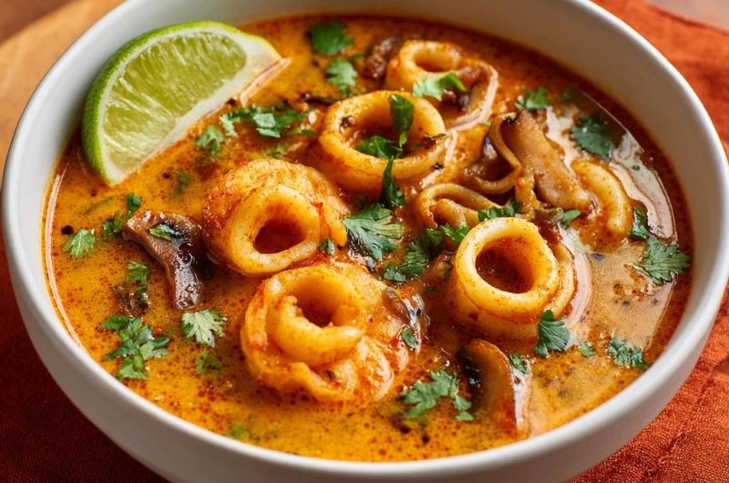 Thailändisches Calamari-Curry mit Shiitake