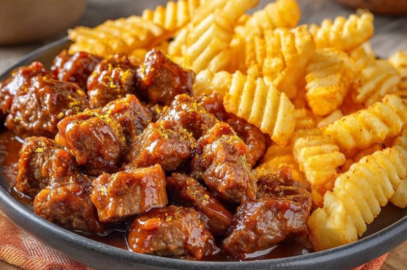 Würziges Rindfleisch-Curry mit Spiralpommes