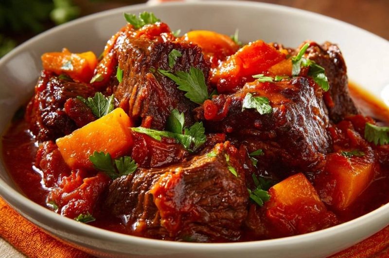 Zartes Rindergulasch mit Kürbis