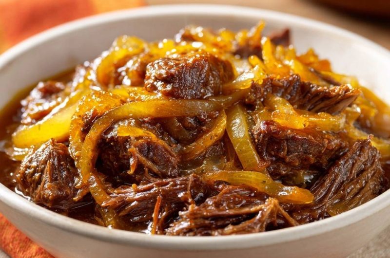 Zartes Zwiebel-Rindfleisch