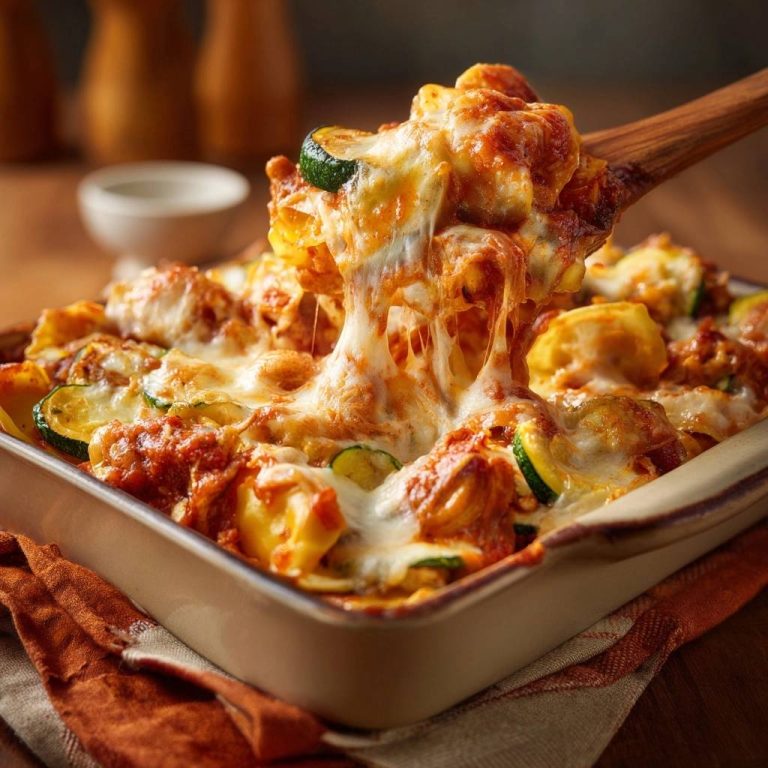 Zucchini-Ravioli-Auflauf (Keine wässrige Soße mehr!)