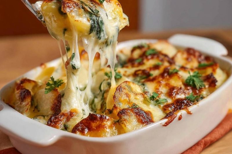 Kartoffel-Spinat-Gratin