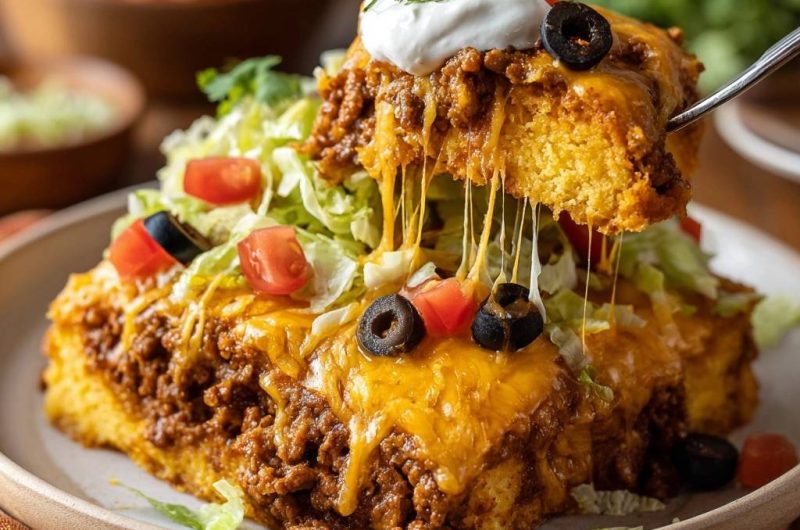 Taco-Maisbrot-Auflauf