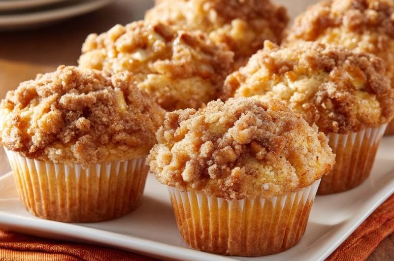 Apfel-Zimt-Streuselmuffins (Nie wieder matschiger Streusel!)