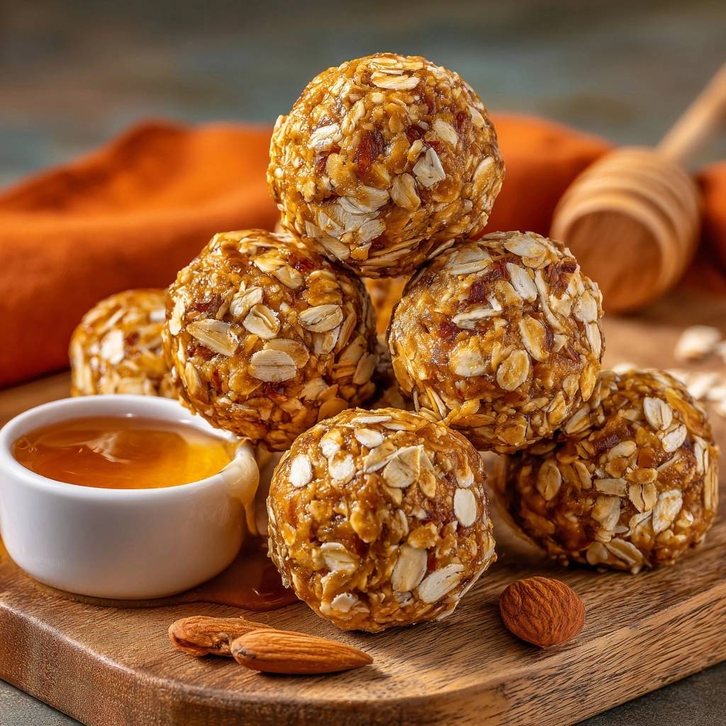 Honig-Mandel-Hafer-Energy-Bällchen (Nie wieder auseinanderfallende Bällchen!)