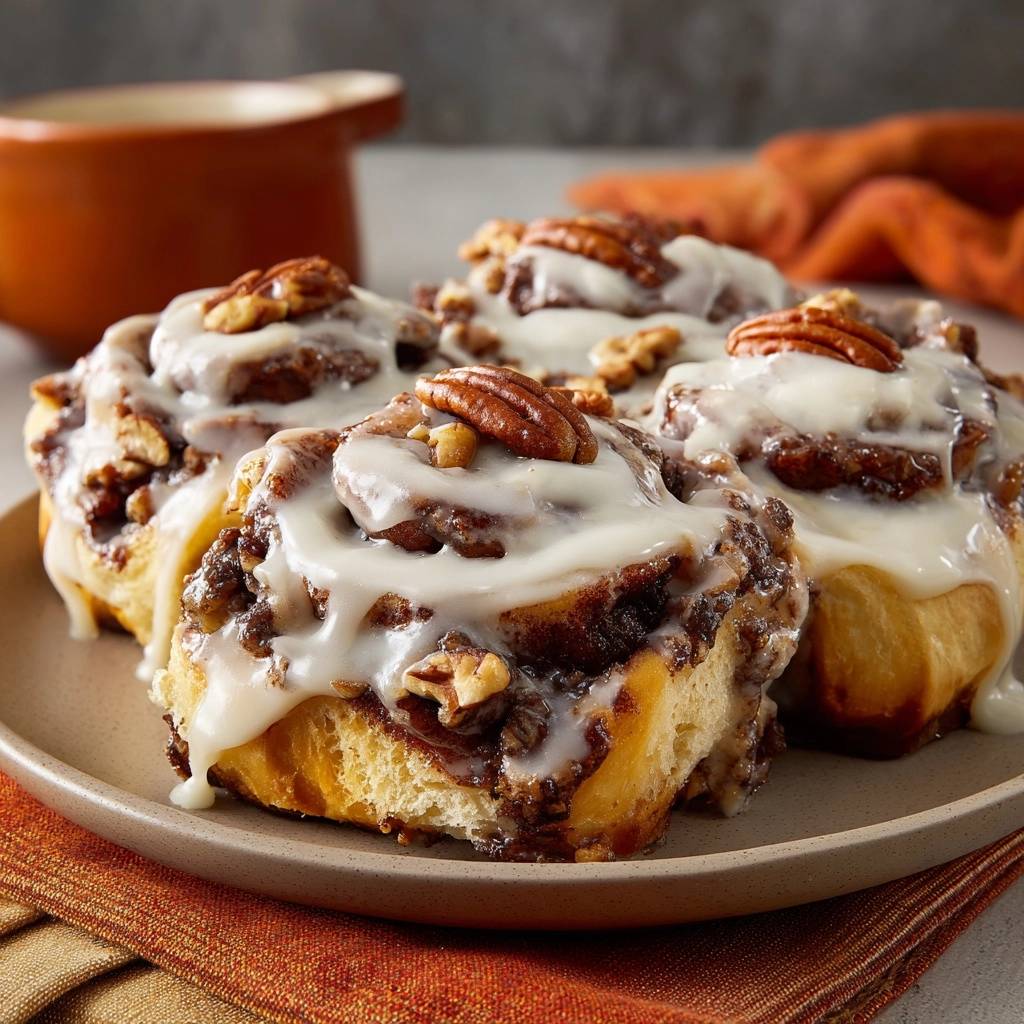 Pekannuss-Zimtschnecken (Garantiert jedes Mal fluffig)