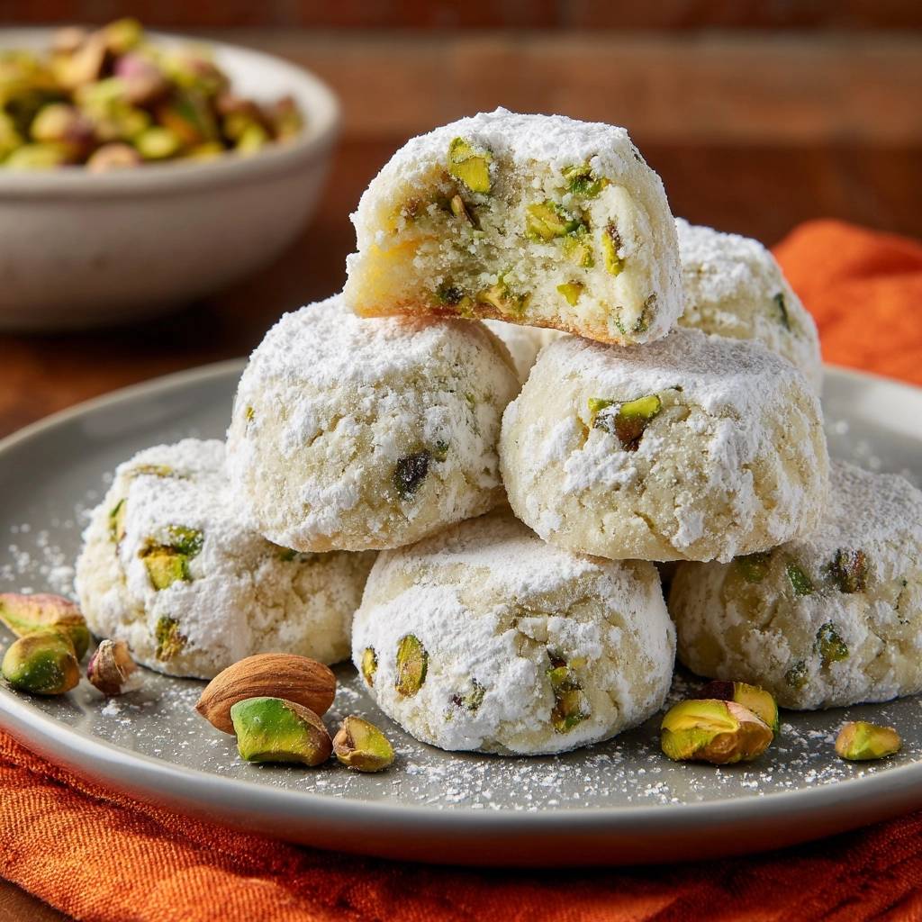 Pistazien-Schneekugeln (Nie wieder zerbröselnde Bällchen!)