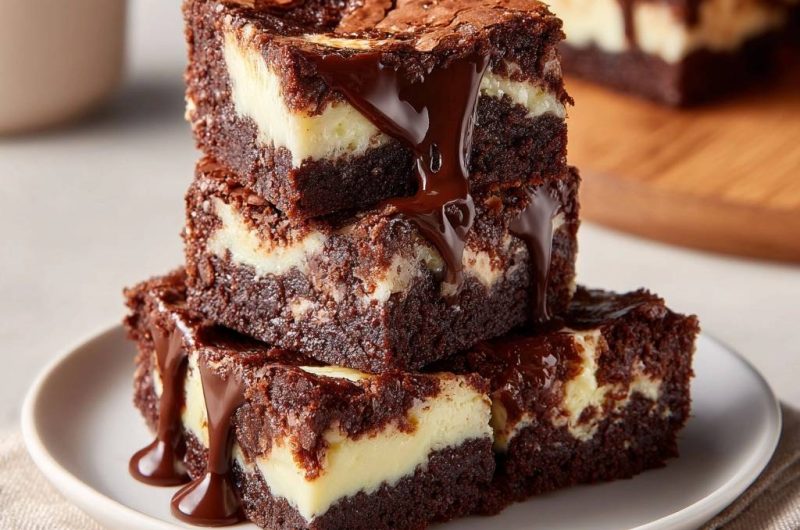 Cheesecake Brownies (Nie wieder versunkene Swirls!)