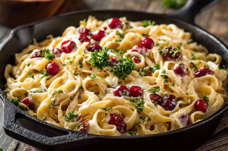 Cremige Cranberry-Tagliatelle