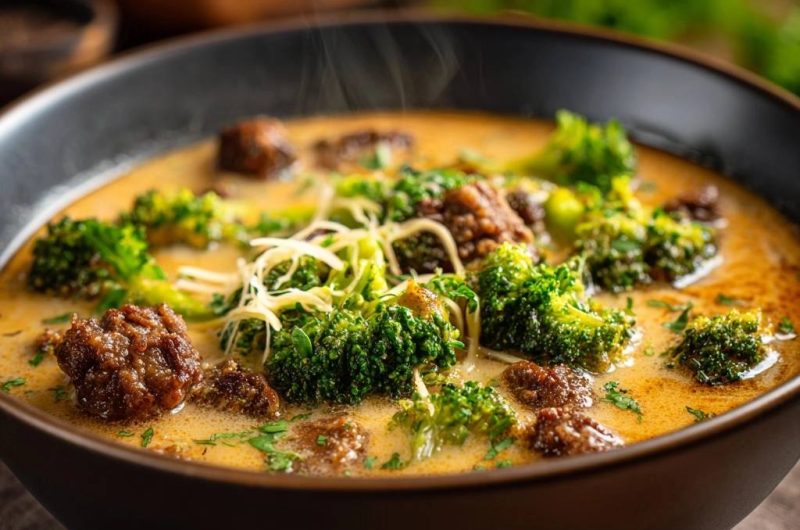 Cremiges Brokkoli-Curry mit saftigen Fleischbällchen