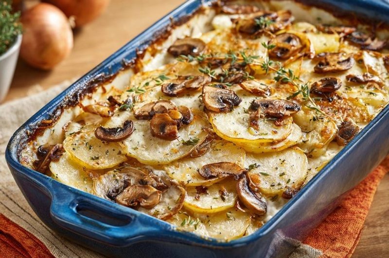 Cremiges Kartoffel-Pilz-Gratin (Keine wässrige Soße mehr)