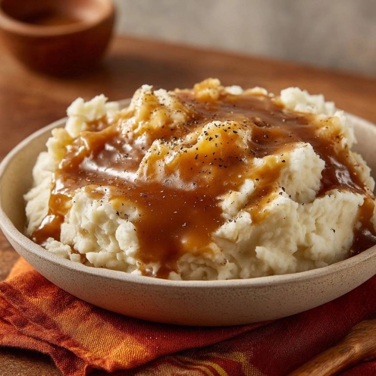 Cremiges Kartoffelpüree mit Soße – Ohne Klümpchen