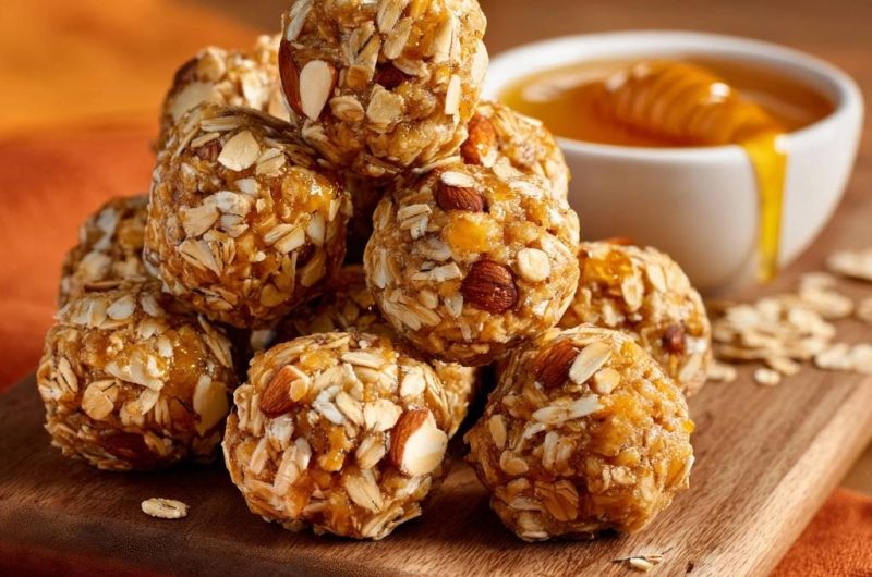 Honig-Mandel-Hafer-Energy-Bällchen (Nie wieder auseinanderfallende Bällchen!)