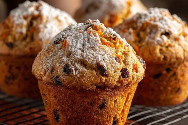 Karotten-Rosinen-Muffins (Nie wieder matschige Textur!)