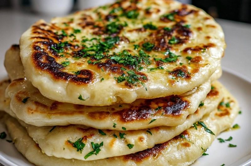 Knoblauch-Naan (Nie wieder flaches Naan!)