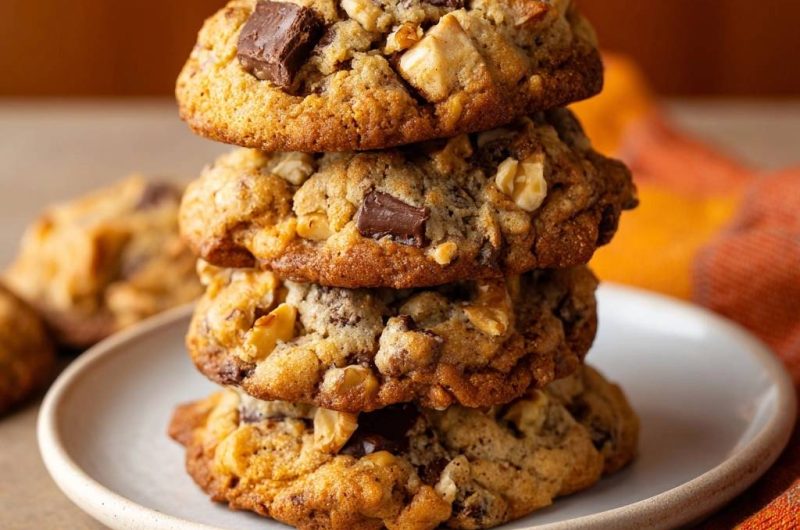 Knusprig-chewy Schoko-Nuss-Cookies (Nie wieder flache Kekse!)