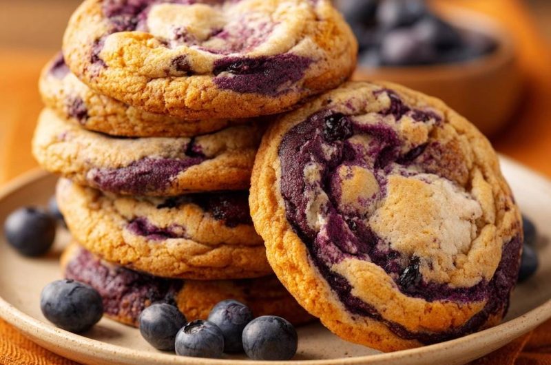 Knusprige Blaubeer-Cookies