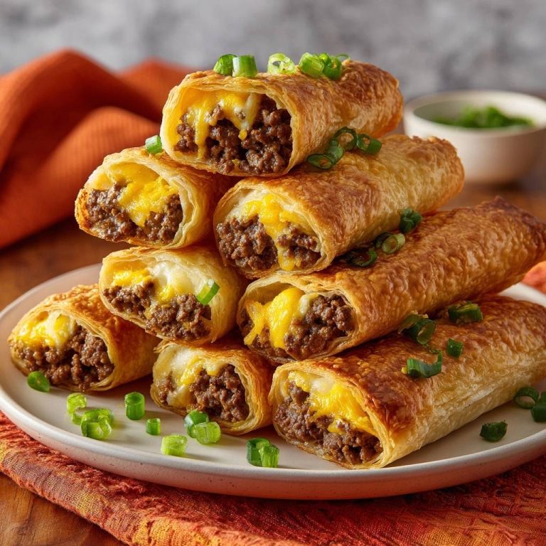 Knusprige Hack-Käse-Röllchen Rezept