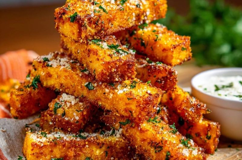 Knusprige Parmesan-Süßkartoffel-Sticks