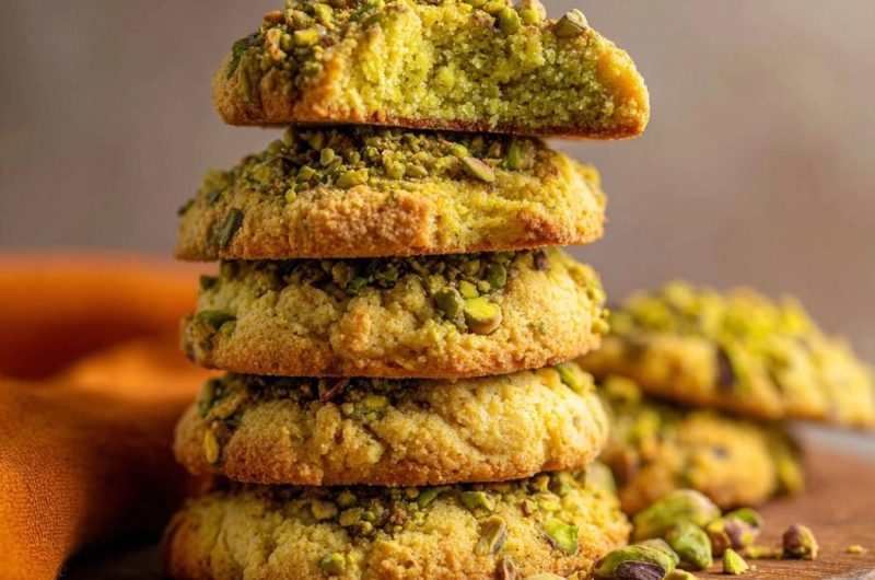 Knusprige Pistazienkekse (Nie wieder flache Kekse!)