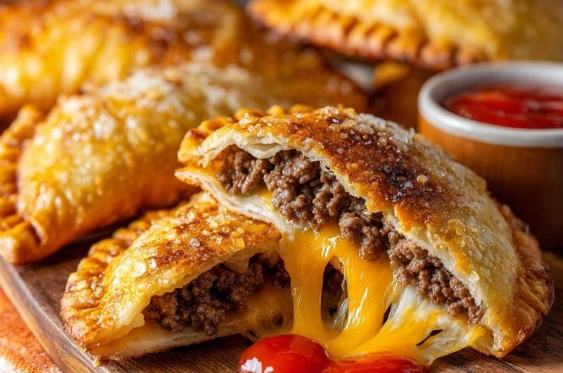 Knusprige Rindfleisch-Empanadas mit ziehendem Käse