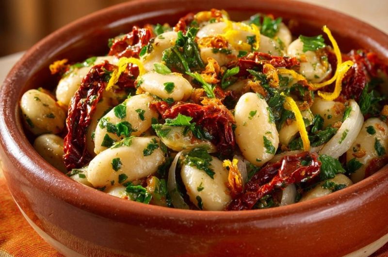 Mediterraner Weißbohnensalat mit Tomaten & Zitrone (Keine schleimigen Bohnen mehr!)