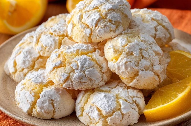 Orangen-Crinkle-Kekse