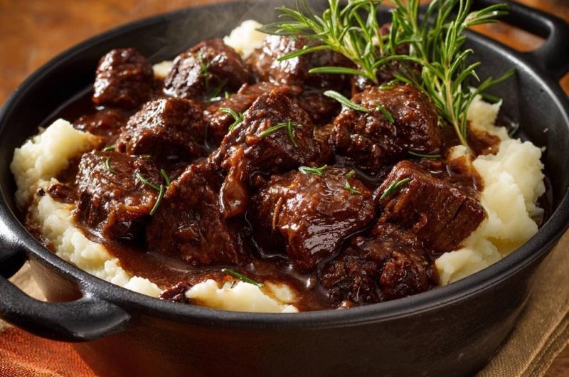 Rindfleischragout mit Kartoffelbrei