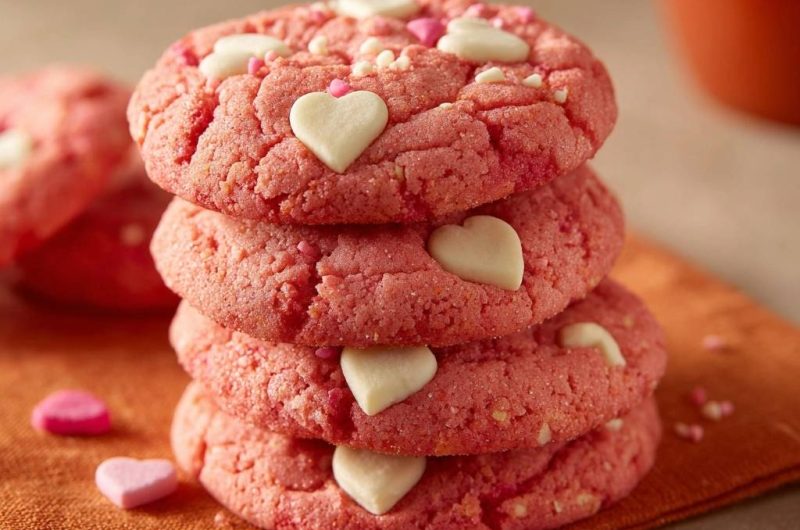 Rosa Herzchen-Cookies (Nie wieder flache Cookies!)