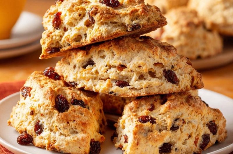 Rosinen-Scones (Nie wieder flache Scones!)