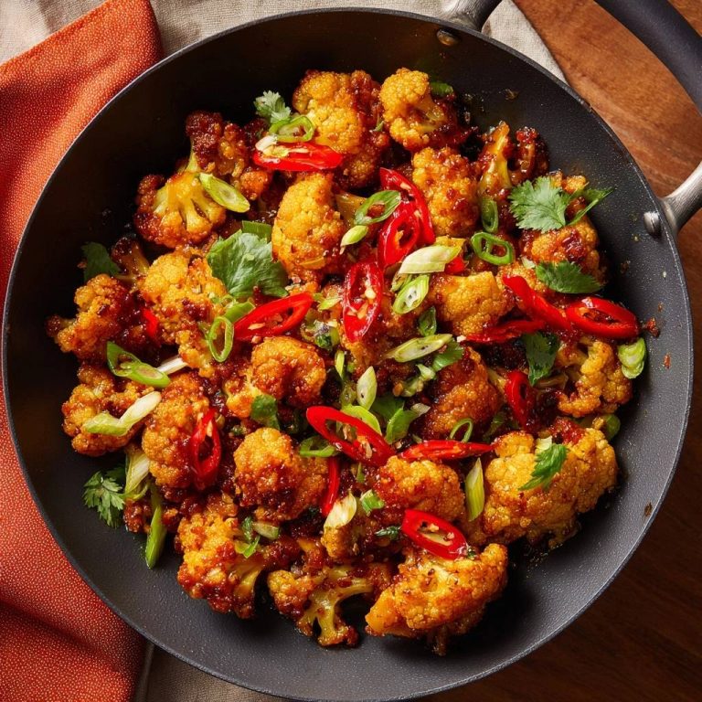 Süß-scharfer Blumenkohl aus der Pfanne – knusprig!