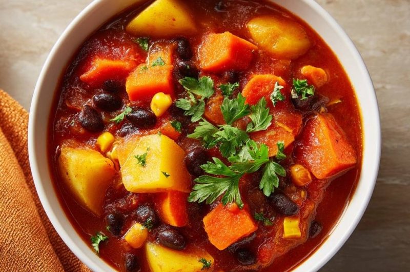 Süßkartoffel-Bohnen-Chili (Keine wässrige Soße mehr)