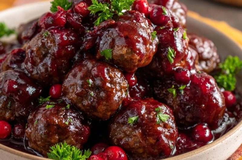 Saftige Cranberry-Fleischbällchen
