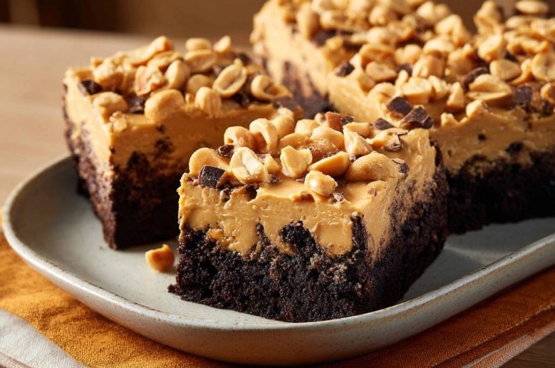 Saftige Erdnussbutter-Brownies