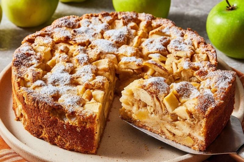 Saftiger Apfelkuchen (Nie wieder matschiger Boden!)