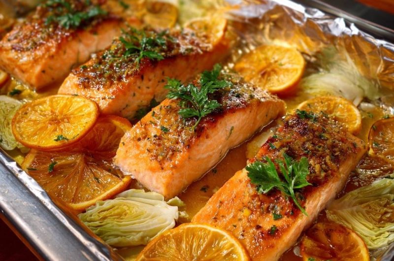 Saftiger Orangen-Fenchel-Lachs aus dem Ofen