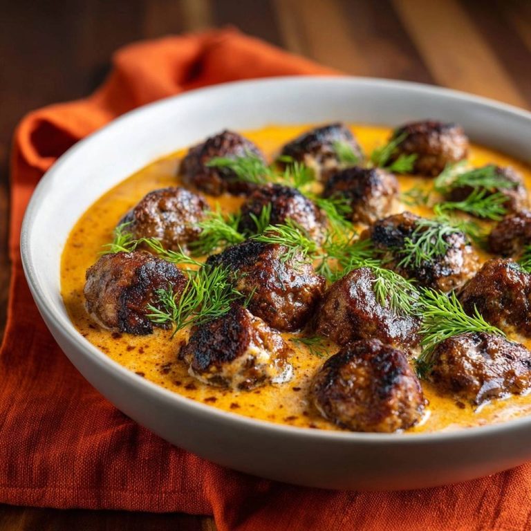 Schwedische Fleischbällchen in cremiger Dill-Sahne