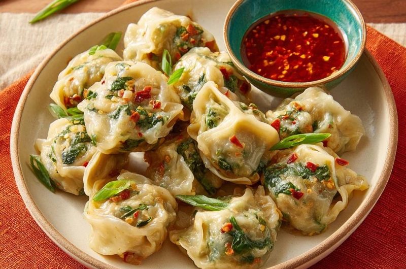 Spinat-Chili-Dumplings (Nie wieder matschige Füllung!)
